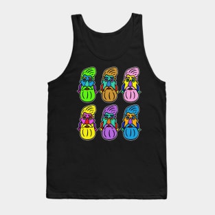 6 Hipster Heads Tank Top